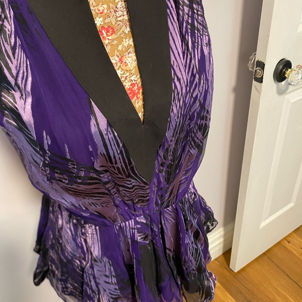 Guess by Marciano Black and Purple top